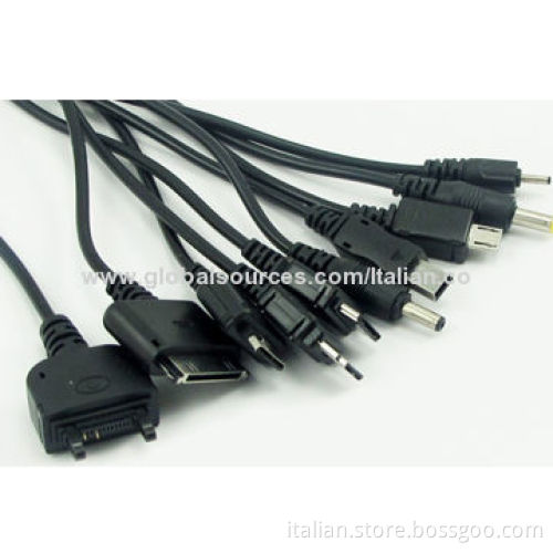 10-in-1 USB cable for iPhone 4/5 with 10 connectors